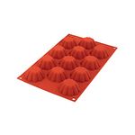 Silikomart Platinum Silicone Mini Brioche Cake Mould, 58mm, Terracotta