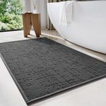 TCHDIO Bath Mat Super Absorbent-Quick Dry Bathroom Mat-Extra Soft Machine Washable Bath Mats for Bathroom-Thin Bathroom Rug Fit Under Door-Rubber Backing Bath Mat Non Slip in Front of Shower,Bathtub