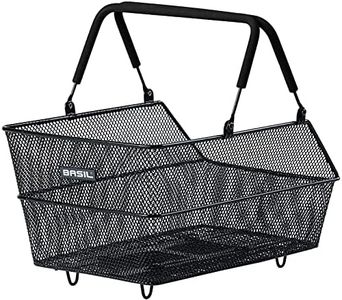 Basil Unisex – Adult's Cento Bicycle Basket, Black, 10 Kg