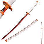 Sword fort Handmade Katana Anime Cosplay Sword, Carbon Steel Demon Sword Real Metal- Rengoku Kyoujurou