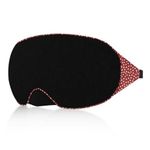 Friends of Meditation 100% Cotton Sleep Mask | Light Blocking Sleep Eye Mask, Comfortable & Soft, Night Eye Mask for Travel | 100% Blackout w Nose Wire & Adjustable Band (Red)