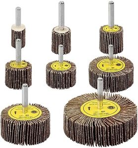 SHITIME 8 Pcs Flap Wheel Sander Set, 1/4" Shank 8Size Flapper Wheel, SHITIME Long-Lasting Cylindrical Shape Sanding Wheel for Removing and Polishing Rust Paint(80 Grit)