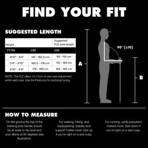 Black Diamond Distance Carbon FLZ Trekking Poles, 125cm – Ultra Lightweight, Foldable, Adjustable, Desert Sky (Pair)