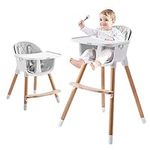 IKARE Wooden Natural Baby High Chai