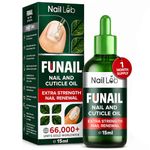 NAIL LAB Premium Fu Nail Elixir for Toenails - 15 ml Small | Travel Size | Extra Strong Nail Care Strengthener | Contains Tea Tree Oil | Repair Damaged Nails & Cuticles | Anti-Fungus Supplies