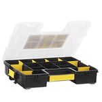 STANLEY Sortmaster Stackable Storage Organiser for Tools, Small Parts, Adjustable Compartments, 1-97-483