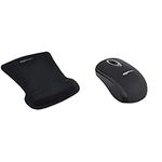 Amazon Basics Wireless Computer Mouse with Nano Receiver, Black