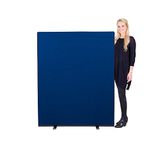 Panelwarehouse 1200mm Wide Nyloop Office Partition Screen - 3 Heights & 10 Colours (Navy Blue, 1200mm W x 1500mm H)