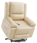 GarveeHome Power Lift Recliner Chair - Heat and Massage, Adjustable Back and Legs, Pu Leather Electric Lift Chair Designed for The Elderly and People with Mobility Impaired