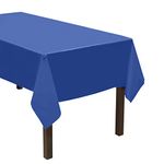 Party Essentials Heavy Duty Plastic Table Cover, 54 x 108, Royal Blue