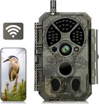 Folgtek WiFi Trail Camera Game Cam 48MP 1296P with No Glow IR Night Vision Sound Recording, Motion Activated 0.1s Fast Trigger Time, IP66 Waterproof 120° Wide Angle for Wildlife, Hunting