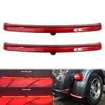 HDBUBALUS Motorcycle Rear Fender Blades Led Tail Light Brake Stop Running Lamp for Harley Touring Trike Glide 2009-2021 (Color: Red)