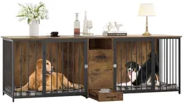 DWVO 95in Double Dog Crate Furnitur