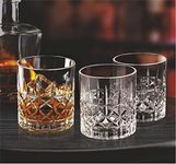 Crystal Whiskey Glass, Ducati Double Glass Tumbler for Bourbon, Vodka, Wine 300 ml, (Set of 6)