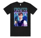 Sanfran Clothing Spencer Reid Homage Top Film Movie Retro 90's Actor Gift Unisex T-Shirt Large/Black