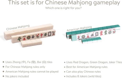 Yellow Mountain Champion Mahjong Set – Complete Tile Game Set