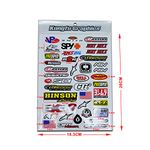 Kungfu Graphics Micro Sponsor Logo Racing Sticker Sheet Universal (7.2x 10.2 inch), White