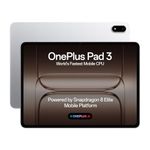 OnePlus Pad 3 World's Fastest Snapdragon 8 Elite Processor, 13.2" 3.4k Screen, 144Hz Adaptive Refresh Rate, 8 Speakers, OnePlus AI, 12140 mAh Battery, 16 GB RAM + 512 GB ROM WiFi, Frosted Silver