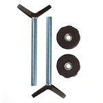 Baby Gate Guru Extra Long M10 (10mm) Stair Banister Adapter Y-Spindle Rods 2 Pack for Pressure Mounted Baby and Pet Safety Gates (10mm, Bronze)