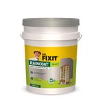 Dr. Fixit Raincoat Select White, External wall waterproofing, Coating, 1000+ unique shades, No dilution, 10 Litre, Single Coat Application, Elastomeric, 10 years waterproofing, Top coat, Brush