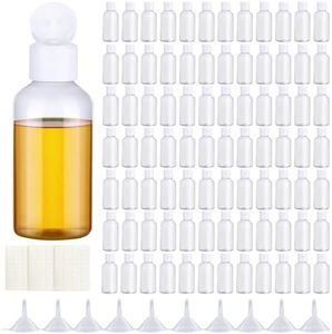 SENONAPO 200 Pack 2 oz Travel Plastic Bottles with Flip Cap Small Empty Travel Size Bottles Refillable Dispensing Bottles Portable Travel Container for Liquid Lotion Travel Supplies(Clear)