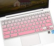 Keyboard Protector Skin Compatible HP 14" Touchscreen Chromebook 14-ca 14-ak 14-db/HP Chromebook 14 G2 G3 G4 G5/HP Chromebook x360 11.6"/HP Chromebook 11 G2, G3, G4, G5, G6 EE(Gradual Pink)