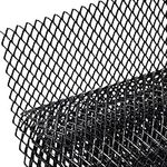 DELITLS 40x13inch Car Grill Mesh Sheet Aluminum Black Bumper Accessories Exterior Parts for Bumper, Body Kit, Hood Vent, Vehicle Opening(size:1pc,8x16mm)