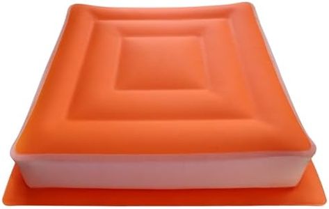 Inflatable Seat Cushion 14", Ultralight Camping Sit Pad, Portable Air Cushion for Stadium, Hiking, Hunting, RV Insulation Pad, Office Chair, Pressure Relief, Waterproof Compact Travel Pillow - Orange