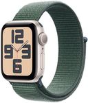 Apple Watch SE (2nd Gen) GPS 40mm Smartwatch with Starlight Aluminium Case with Lake Green Sport Loop - One Size. Fitness and Sleep Trackers, Crash Detection, Heart Rate Monitor, Carbon Neutral