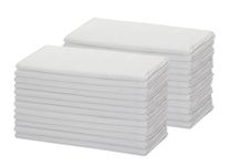 COTTON CRAFT Napkins- 24 Pack Oversized Dinner Napkins 20x20 White- 100% Cotton- Tailored with Mitered Corners and a Generous Hem- Napkins are 38% Larger Than Standard Size Napkins