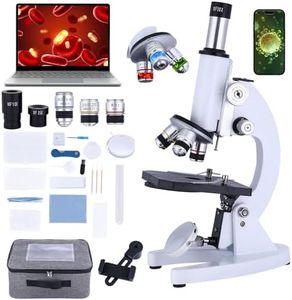 Poothoh Microscope for Kids 40X-2000X with Double Mechanical Stage and coaxial coarse/fine Focus knobs Built-in 1.3 megapixel Camera Windows and Mac Compatible.