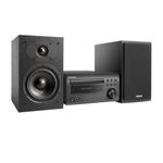 Denon D-M41DAB HiFi System, CD Player with Speakers, Audio Receiver, Bluetooth, 2x30W + Subwoofer PreOut, FM/DAB/DAB+ Tuner, 2x Optical Input, Headphone Output - Black