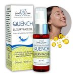 QUENCH Luxury Moisturizing Face Oil for Glowing Skin | Premium Organic Ingredients | 100% Natural | Superior 6-Oil Blend with Rosehip, Squalane, Pomegranate and Vitamin E | Water-Free/Anhydrous | Oil Base for Gua Sha/Dermaplaning | Korean Skin Care Routine Step 9 | Serum Pump Top | Sustainably Sourced | Vegan | Canada Made | 30 mL/1 oz |