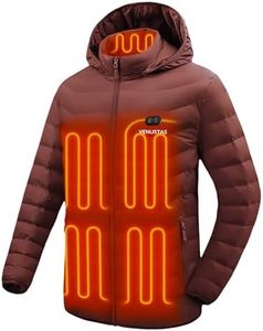 Venustas Unisex Dual-Control Heated Jacket, Water-resistant Heated Coat for Women and Men with Battery Included