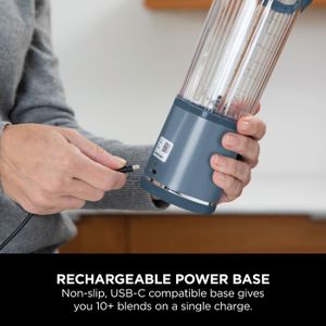 Ninja Blast Portable Blender – Denim Blue, Compact & Rechargeable