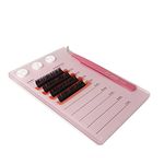 Acrylic Eyelash Extension Eye Lash Pallet Tool, Grafting False Eyelash Organizer Extension Pad Lash Tray Gasket Adhesive Glue Holder (Pink-5.5x3.54inch)