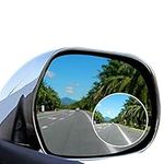 lebogner Pack Blind Spot Accessories 2" Round HD Glass Slim Frameless Convex Rear View, Wide Angle 360°Rotate 30°Sway Adjustable Stick On Mirror for All Cars, SUV, and Trucks