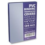HOUYEE 100Pack Clear Binding Presentation Covers, PVC Report Covers,10 Mil, 8-3/4 x 11-1/4 Inches, for School Projects, Business Presentations, Personal Supplies, Oversize