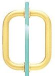 CRL Brass 6" Tubular Back-to-Back 3/4" Diameter Shower Door Pull Handles