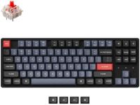 Keychron K8 Pro QMK/VIA Wireless Custom Mechanical Keyboard, Hot-swappable RGB Backlit Aluminum Frame 87 Keys, Programmable Macro with Gateron G Pro Red Switch, PBT keycap for Win/Mac/Linux