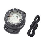 Sehoangd Dive Compass Surfing Luminous Underwater 50m Wrist Compass Night Vision Waterproof Navigation Compass with Bungee Black compass