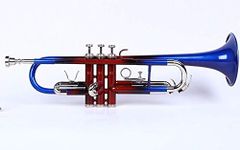 SAI Musicals Bb-flat blue-red Heavy Metal Trumpet free hard case