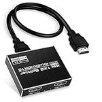 4K@60Hz HDMI Splitter 1 in 2 Out, a