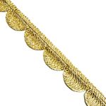 Balar Creation Elegant 9 Meter Long Gota Patti Trim with Fancy Cutwork Embroidery for Women's Sarees, Dresses, Blouses, and More - 2.3 cm Wide,(Dark Gold)