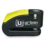 Urban 999 Motorcycle Disc Lock with or Without Alarm 120dB LED, Approved SRA, Hi-Tech Warning A+ Sensitivity, High Security Double Lock 14mm Hardened Steel Anti-Saw, Moto Anti Theft Wheel Brake Lock