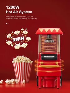 Reemix 1200W Popcorn Maker – Red Hot Air Popper