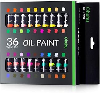 Oil Paints Set, Ohuhu 36 Oil-Based Colors Artists Paints Oil Painting Set, 12mlx36 Tubes Back to School Art Supply Gifts Idea for Aldult, Art Beginner, Art Gift for Aldult