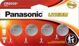 Panasonic CR2032 3.0 Volt Lithium Coin Cell Batteries – 4 Pack