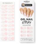 MOYOU LONDON Semi Cured Gel Nail Strips - 20 Pcs. Nail Wraps for Salon-Quality Manicure - Works with Any UV Nail Lamp - Easy to Apply, Trim, & Remove Gel Nail Stickers