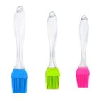 NHCDFA Pastry Brushes, 3 Pcs Pastry Brush, Basting Brush, Silicone Brush for Cooking Kitchen Baking Barbecue BBQ Grilling Meat Food BrushDetachable Head for Thorough Cleaning(3 Colors)